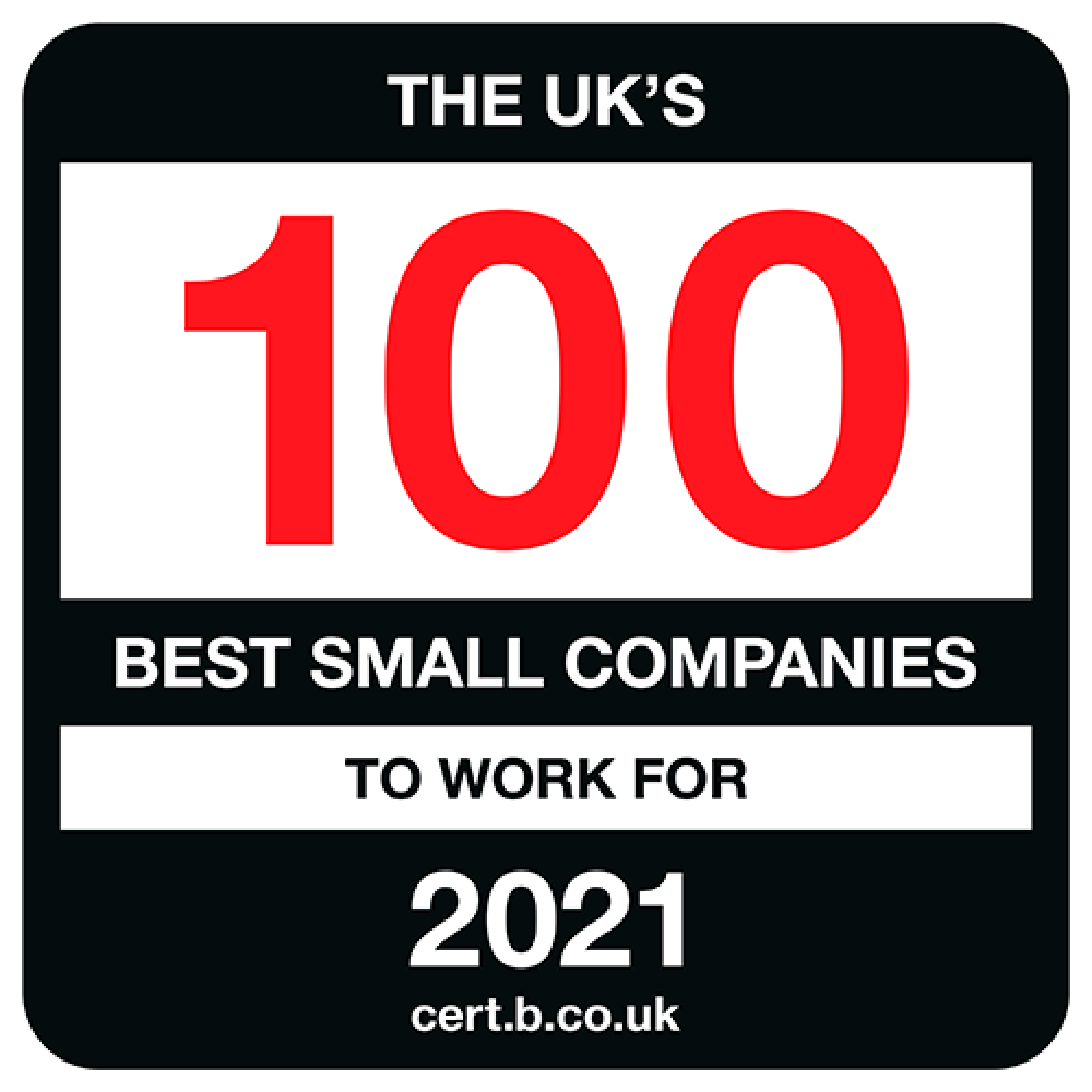 cert.b.co.uk - The Uk's 100 Best Small Companies to Work For in 2021