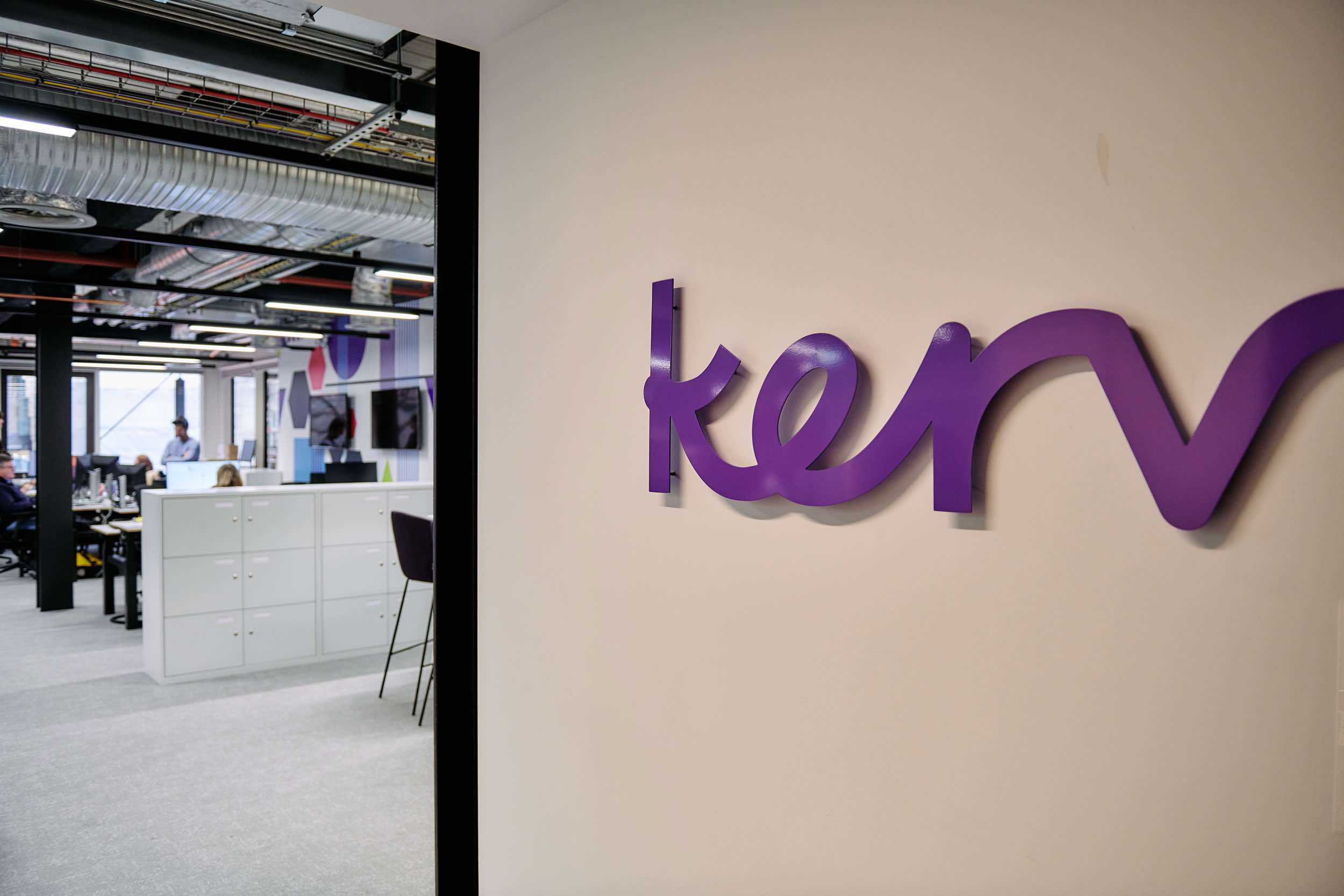 kerv logo in office