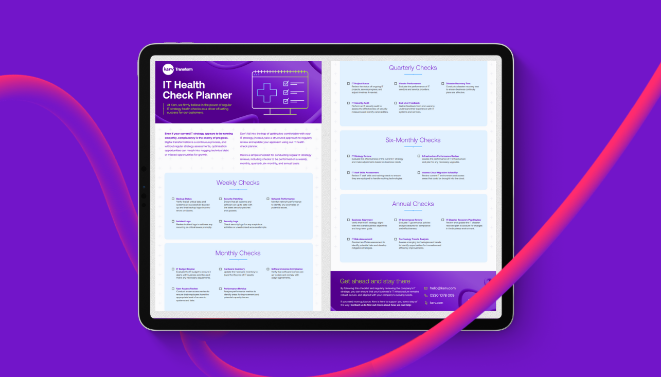 IT Health Check Planner - Kerv