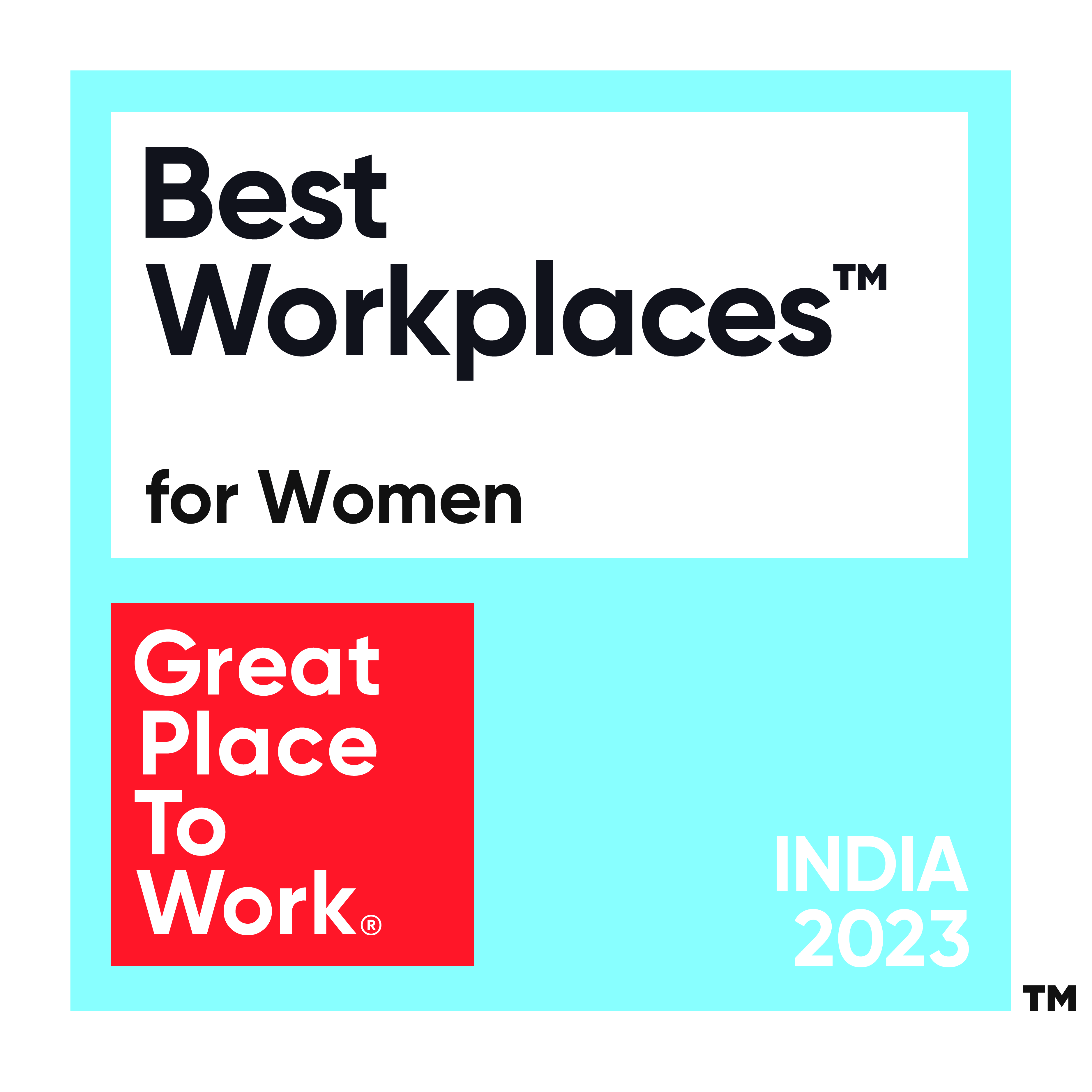 Best Workplaces for Women, Great Place to Work India 2023 Badge